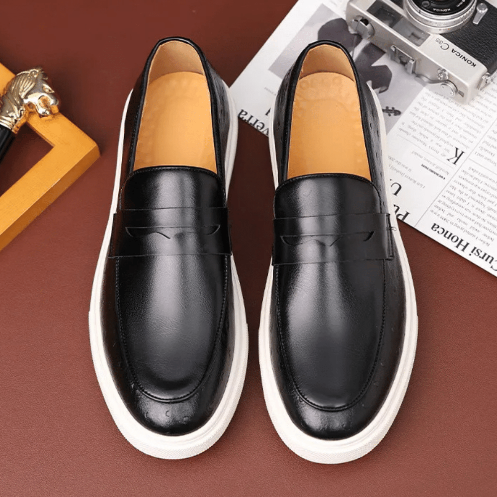 Leather Moccasin Slip-On for Men by Verno