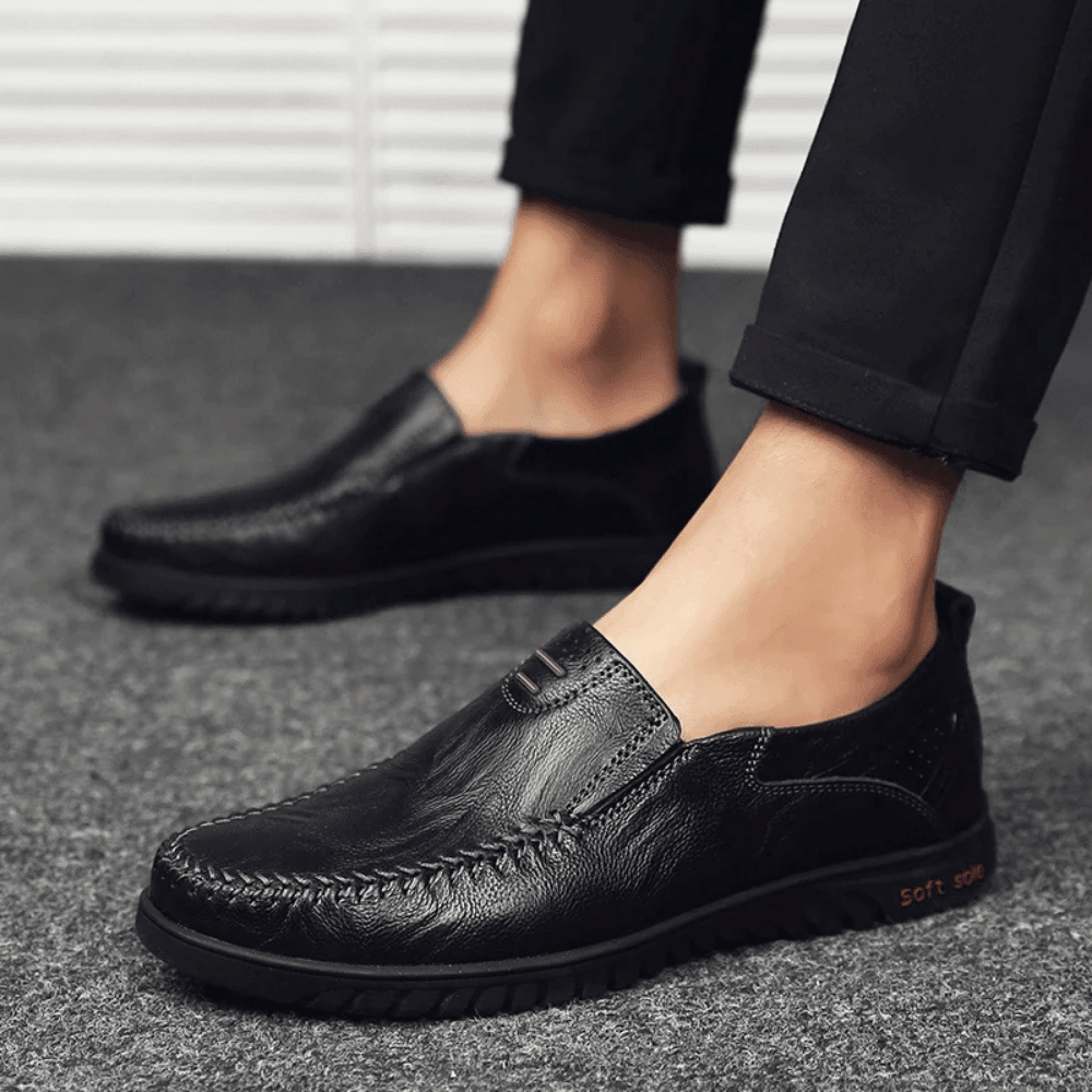 Men's Leather Moccasin Pisa Verno