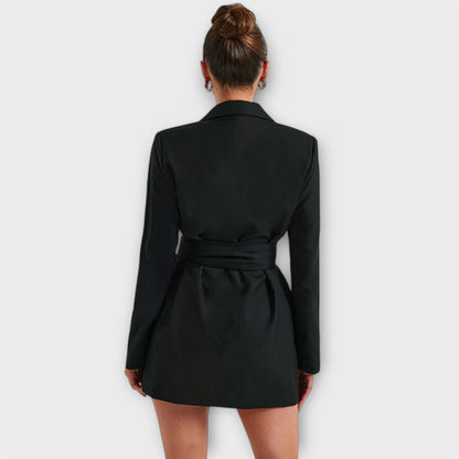 V-neck blazer dress