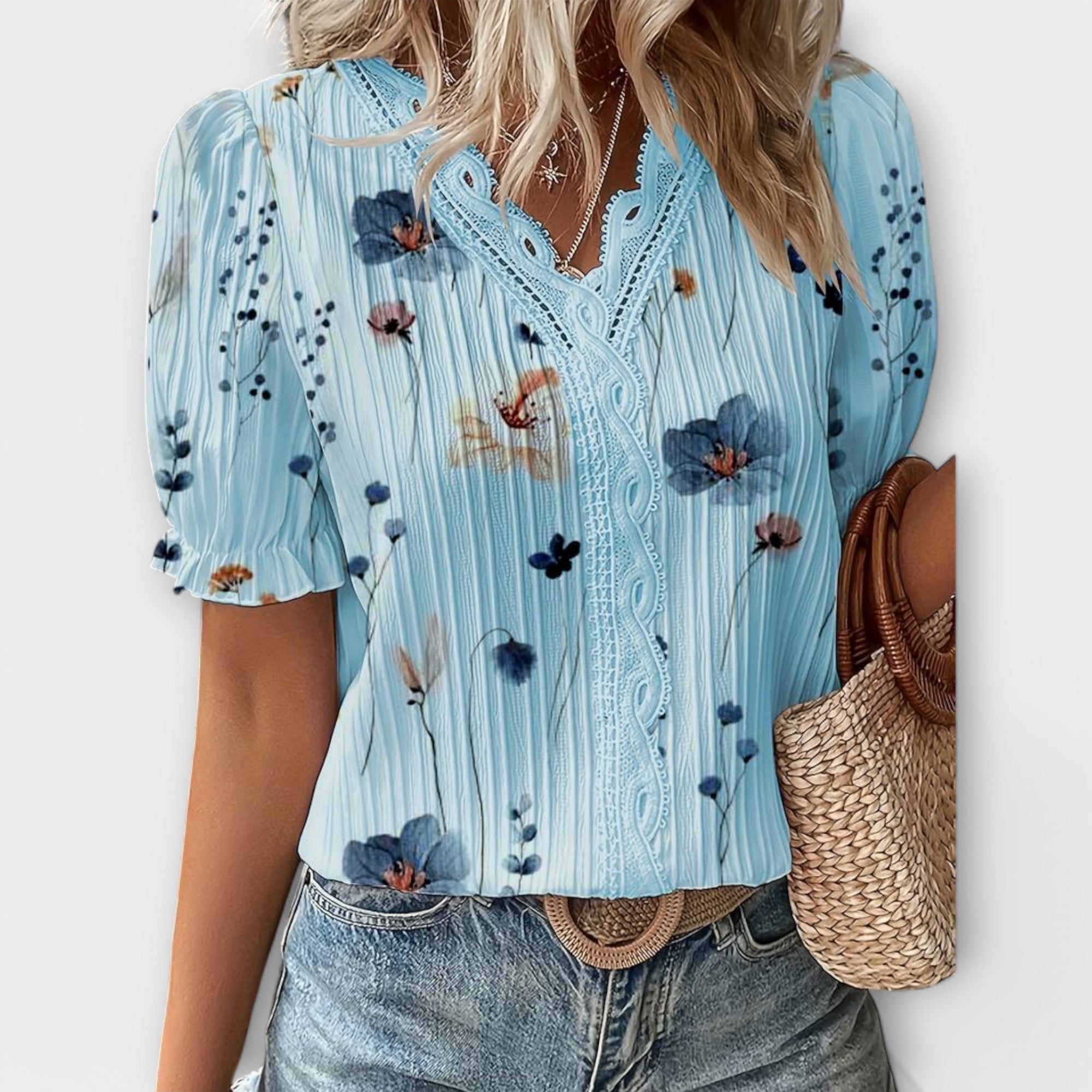 Emily - Fashionable Blouse with V-Neck