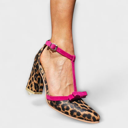 Leontina – Block Heel with Wild Accent