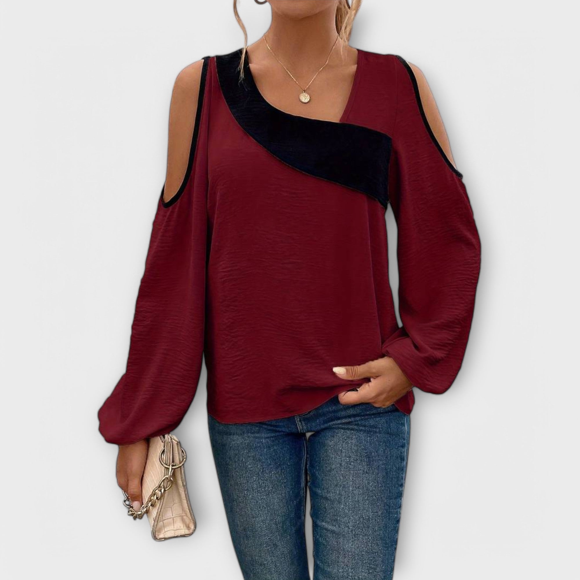Scarlett - Blouse with Square Neckline