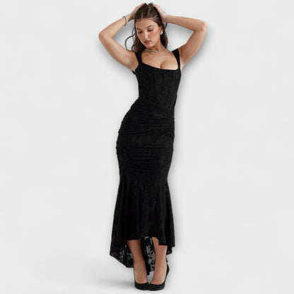 Renske - Long dress with an elegant and sophisticated bodice